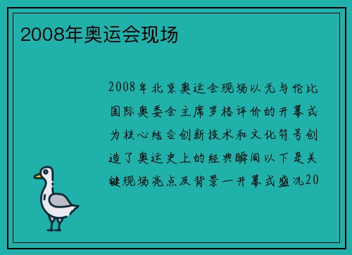 2008年奥运会现场